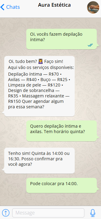 Conversa no WhatsApp