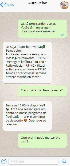 Conversa no WhatsApp